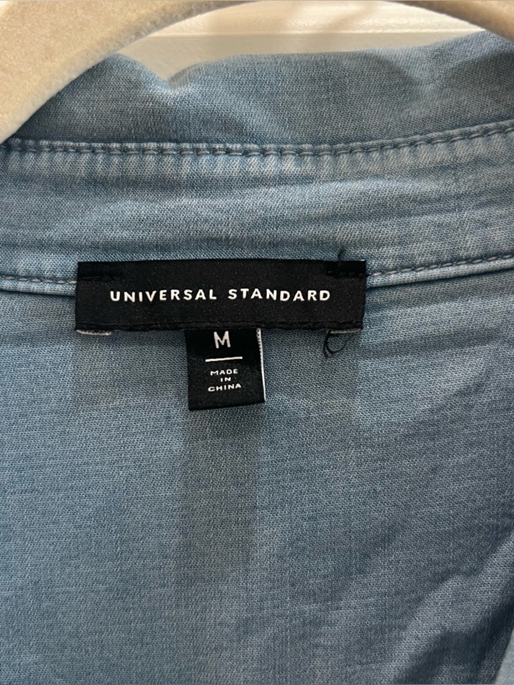 Universal Standard Perfect Chambray Savannah Shirtdress - Morning Blue - Picture 4 of 5